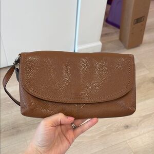 Coach Brown Leather Wristlet